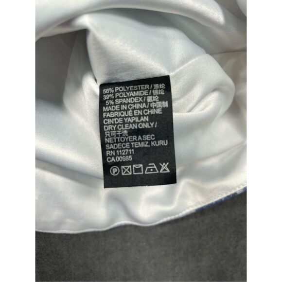 Snakeskin Print‎ Racerback Tank Jay Godfrey Women 6 Blue White Open Back Top - Picture 4 of 9